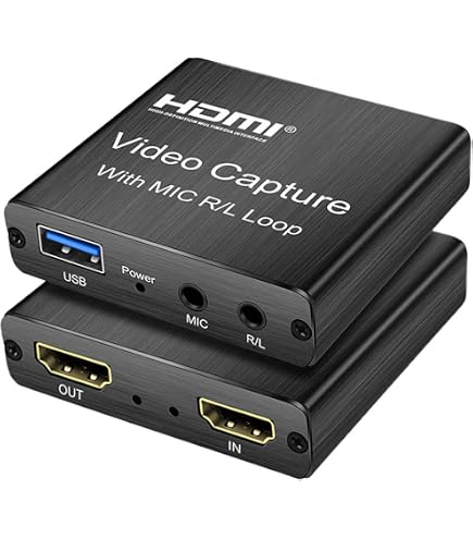 Amazon | キャプチャーボード ゲームキャプチャカード マイク入力 3.5